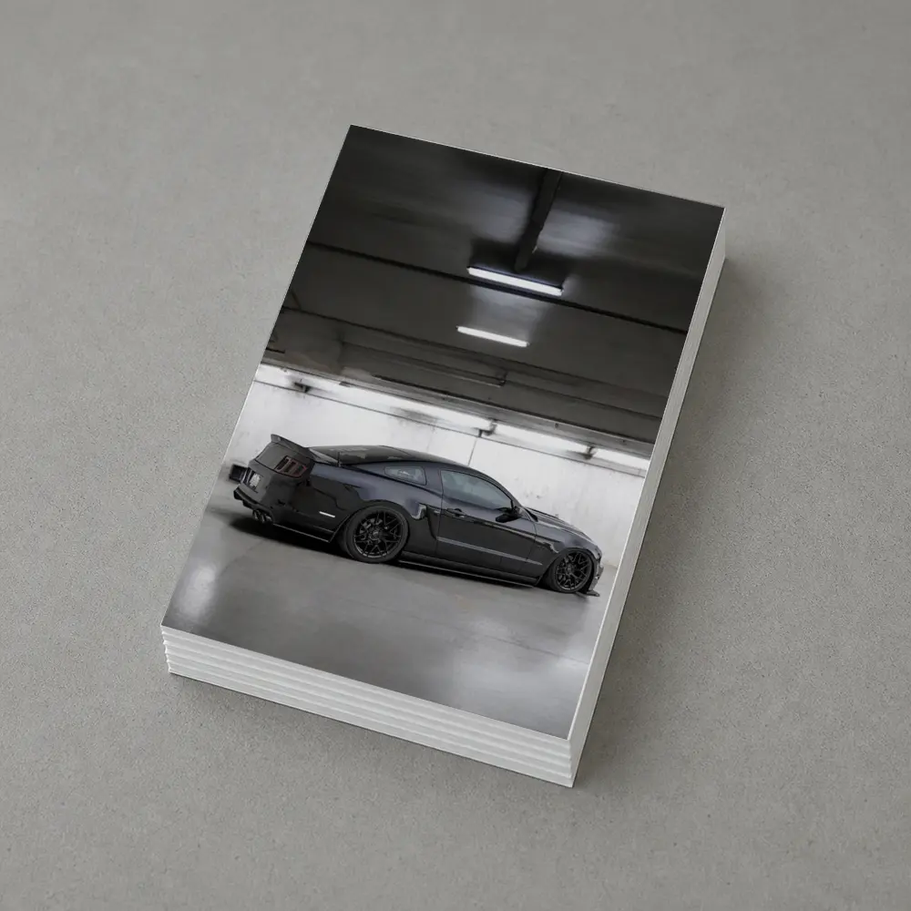 Ford Mustang Dark Gray Underground Parking Garage – Postcards