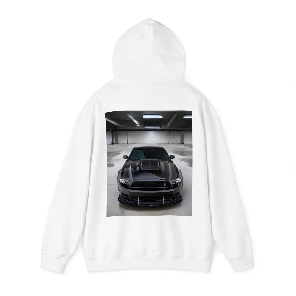 Ford Mustang Black Muscle Car Parking Garage – Hoodies