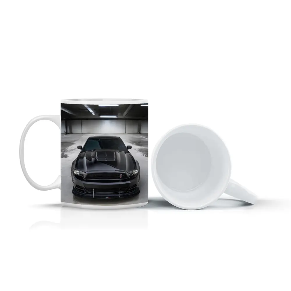 Ford Mustang Black Muscle Car Parking Garage – Mugs