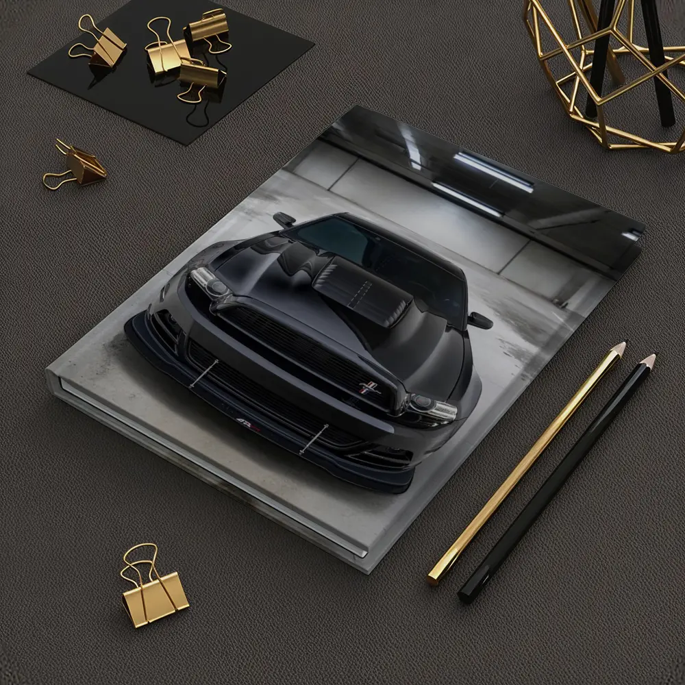 Ford Mustang Black Muscle Car Parking Garage – Notebooks