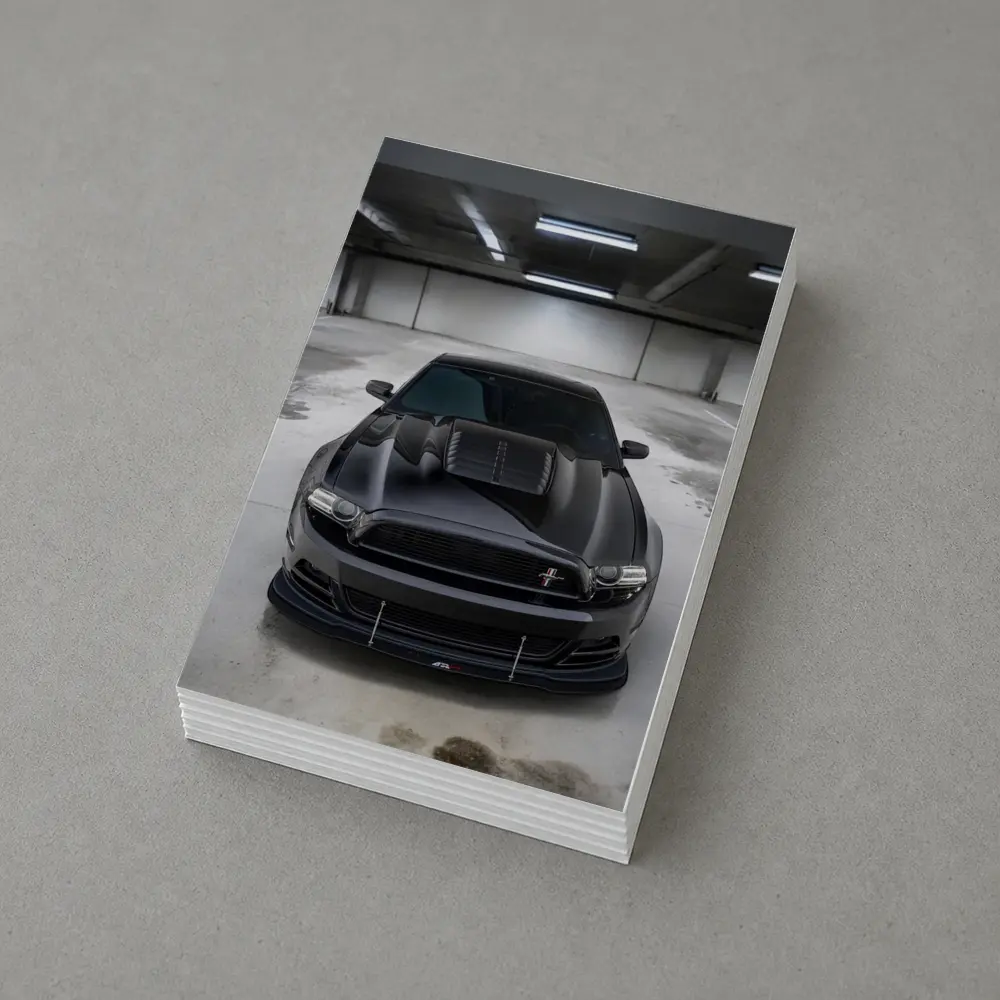 Ford Mustang Black Muscle Car Parking Garage – Postcards