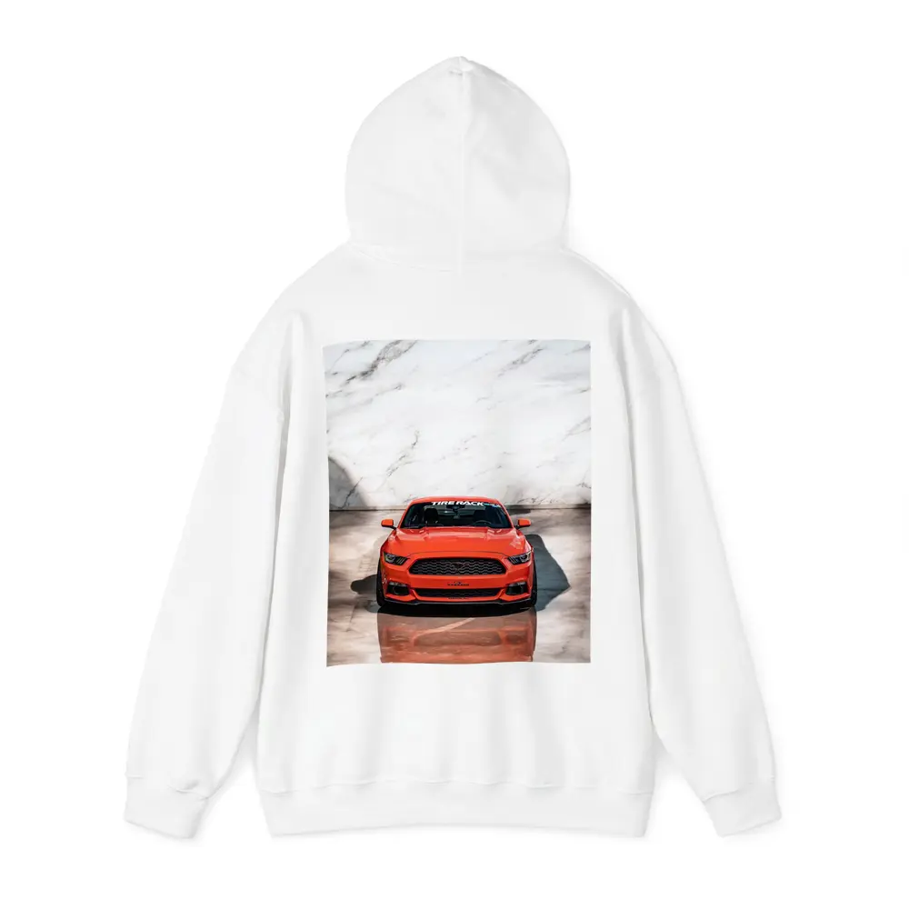 Ford Mustang Orange Front View Marble – Hoodies