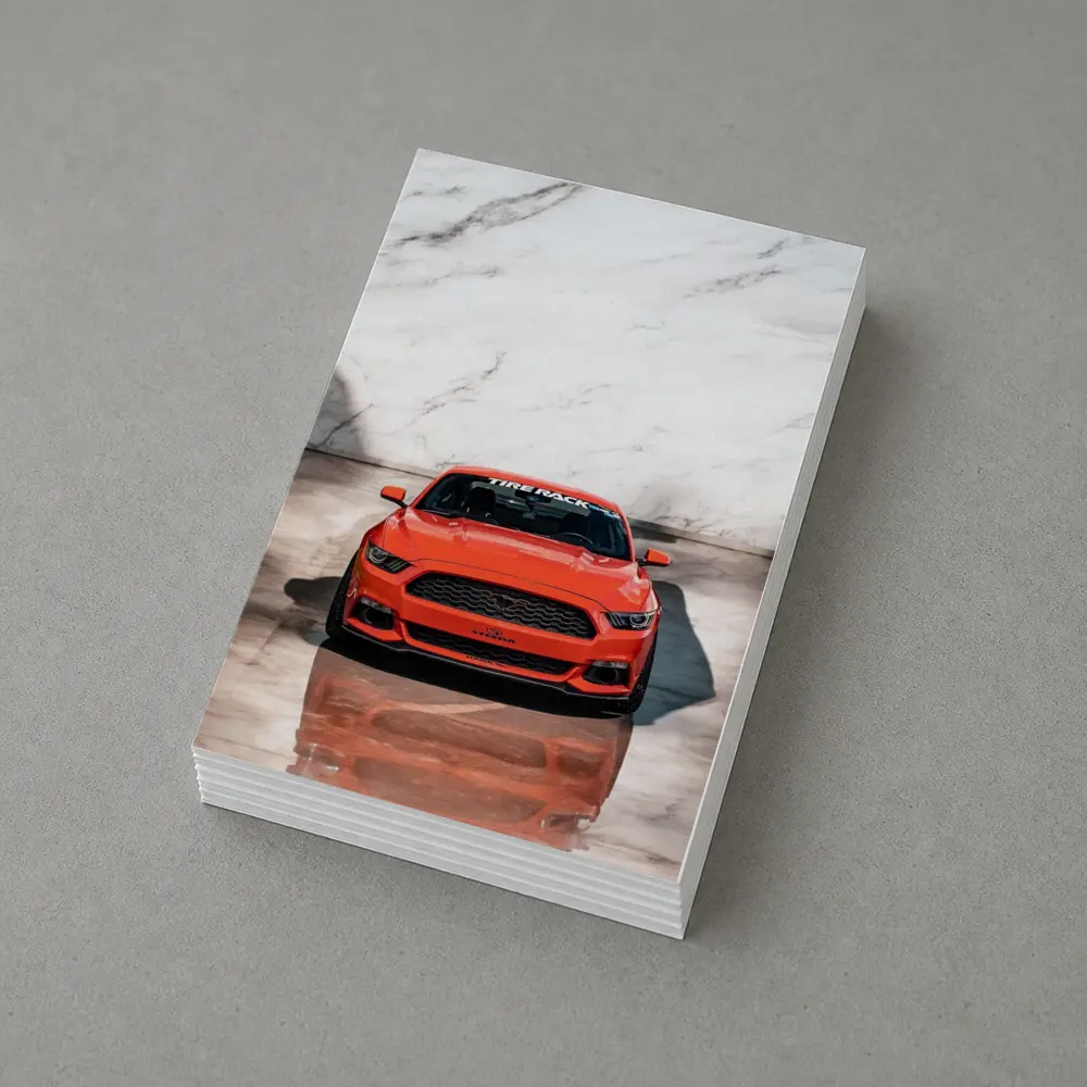 Ford Mustang Orange Front View Marble – Postcards
