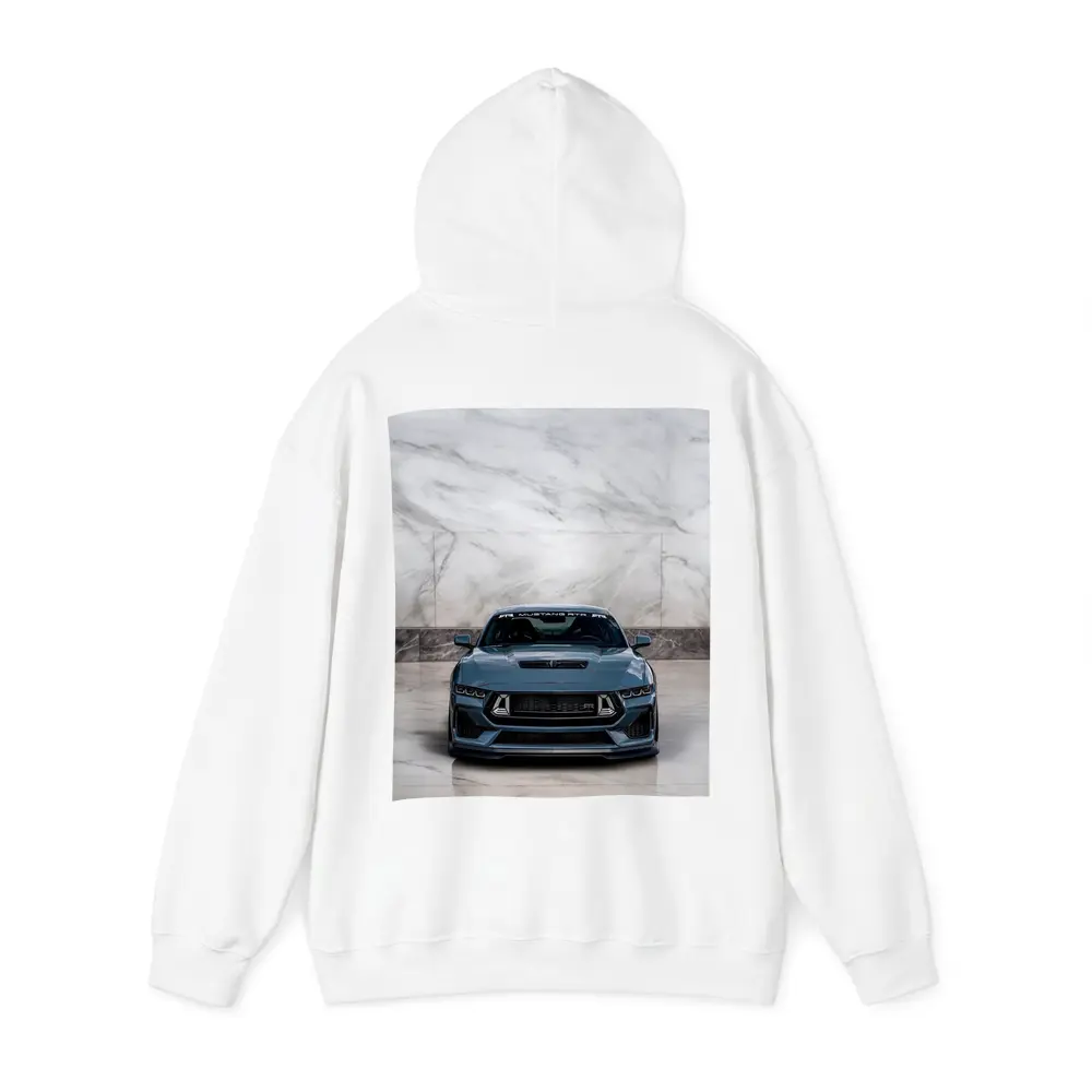 Ford Mustang RTR Front View Marble Background – Hoodies
