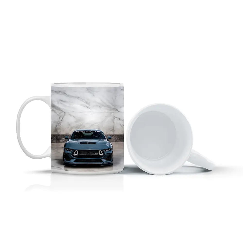 Ford Mustang RTR Front View Marble Background – Mugs