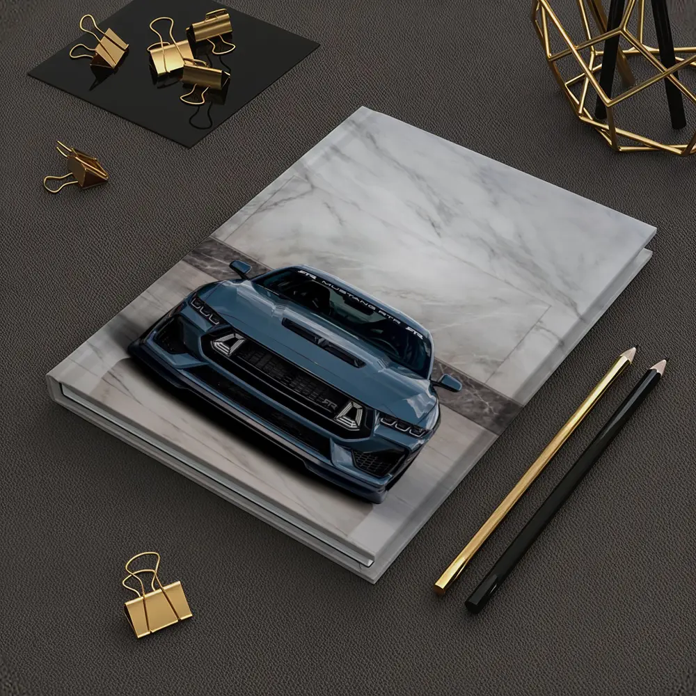 Ford Mustang RTR Front View Marble Background – Notebooks