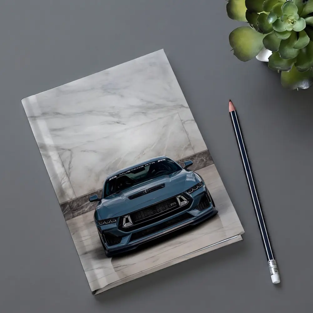 Ford Mustang RTR Front View Marble Background – Notebooks