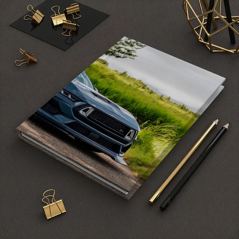 Ford Mustang GT Blue Front Green Field – Notebooks