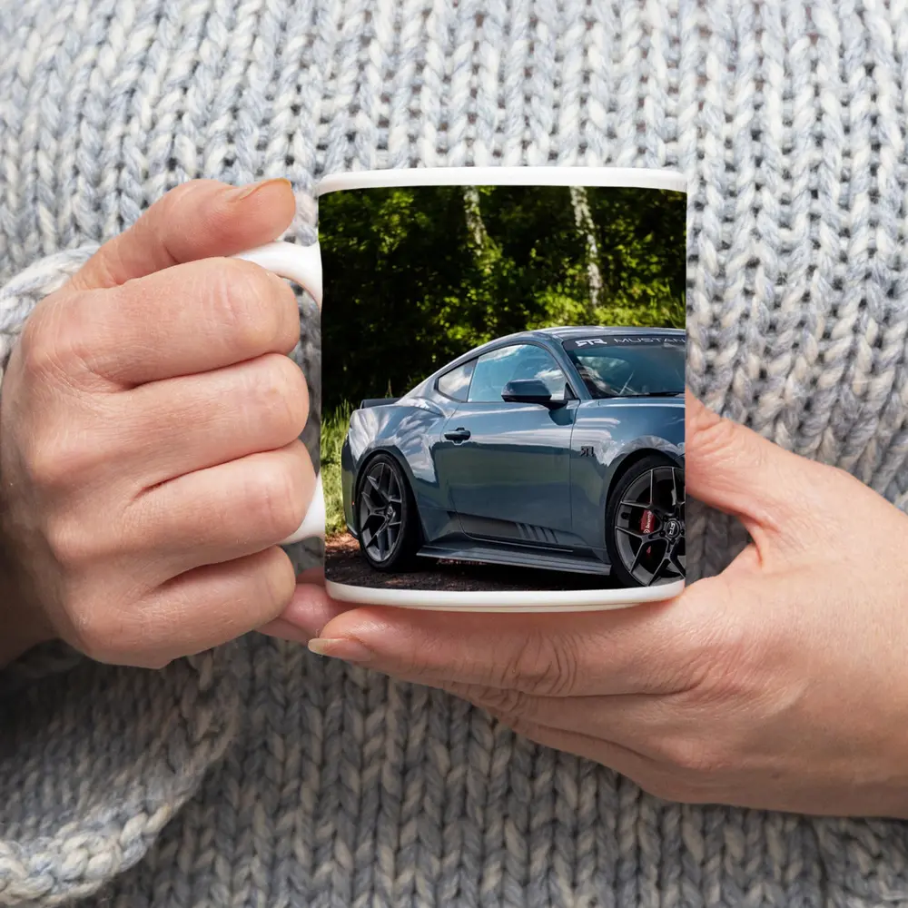 Ford Mustang Dark Horse Forest Background – Mugs