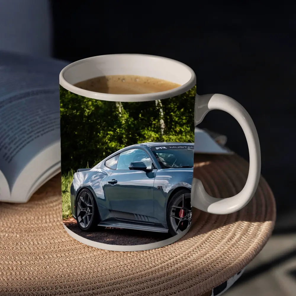 Ford Mustang Dark Horse Forest Background – Mugs