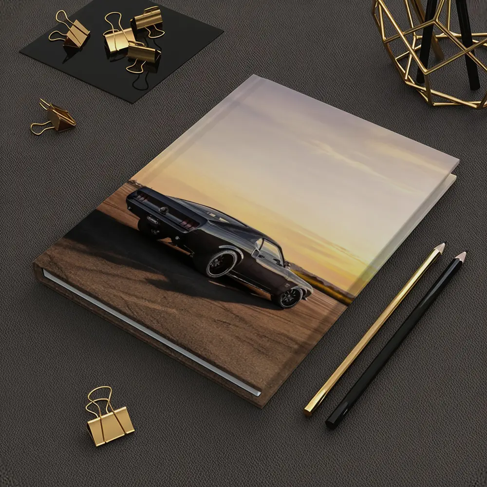 Ford Mustang Black Classic Car Sunset – Notebooks