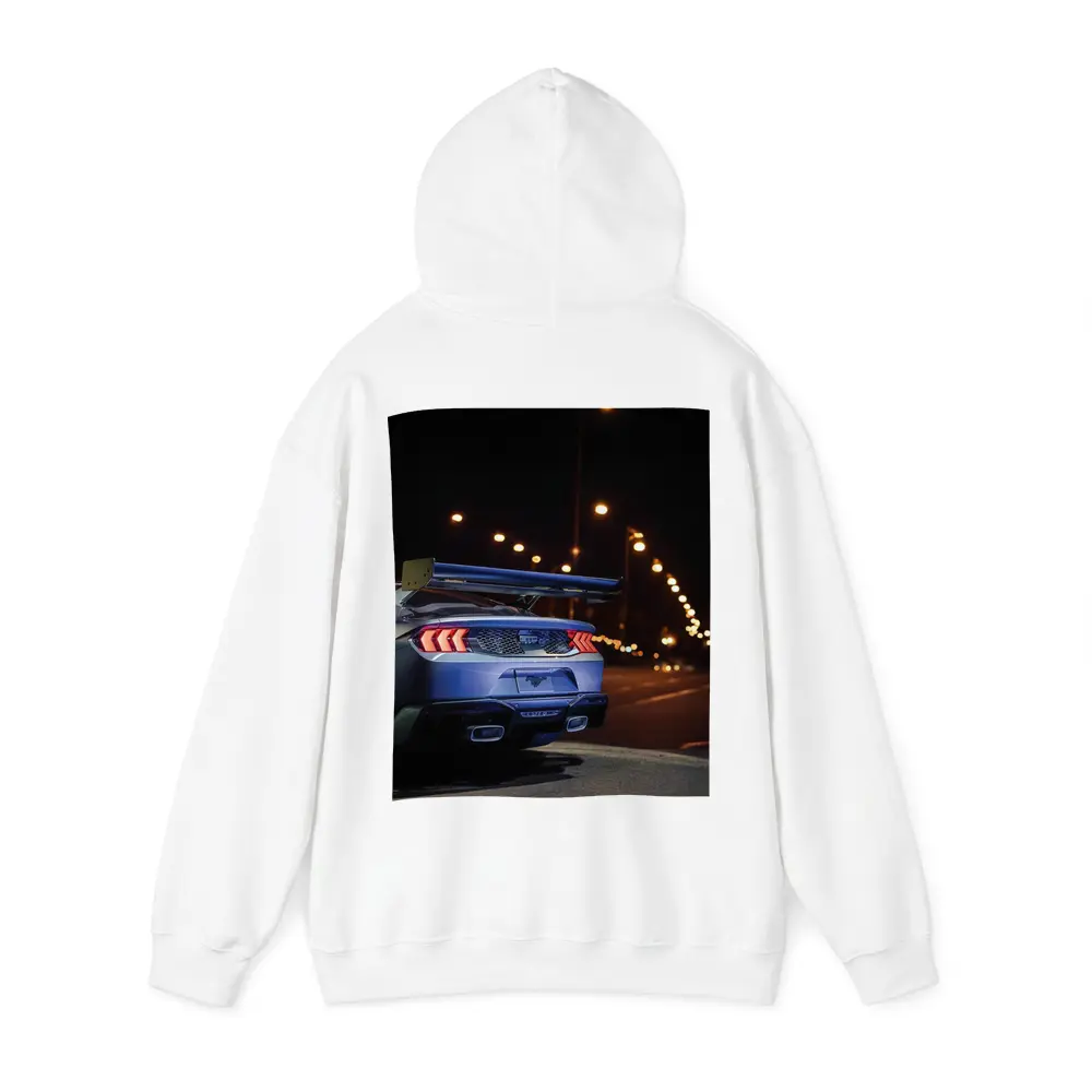 Ford Mustang Rear View City Night – Hoodies