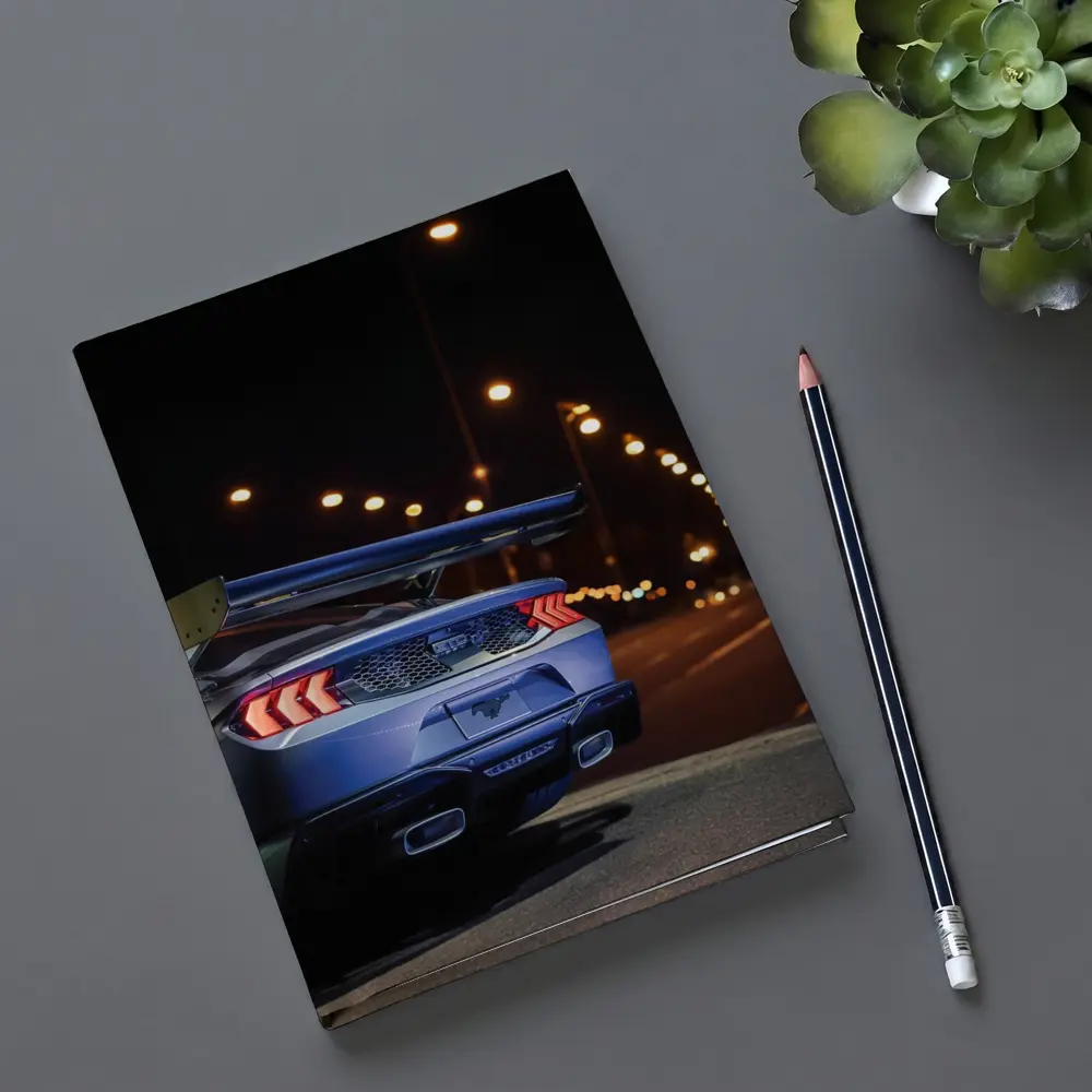 Ford Mustang Rear View City Night – Notebooks
