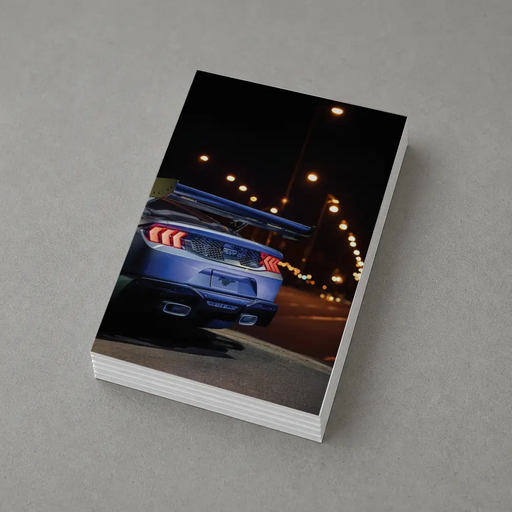 Ford Mustang Rear View City Night – Postcards