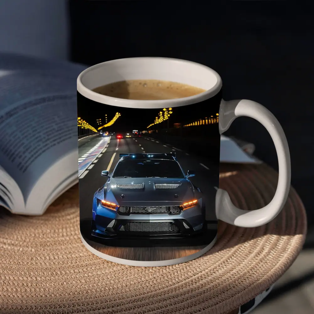 Ford Mustang Racing Night City Street – Mugs
