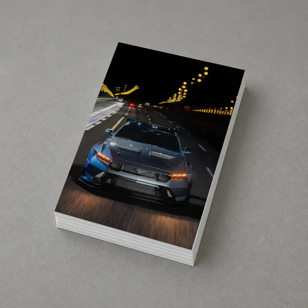 Ford Mustang Racing Night City Street – Postcards