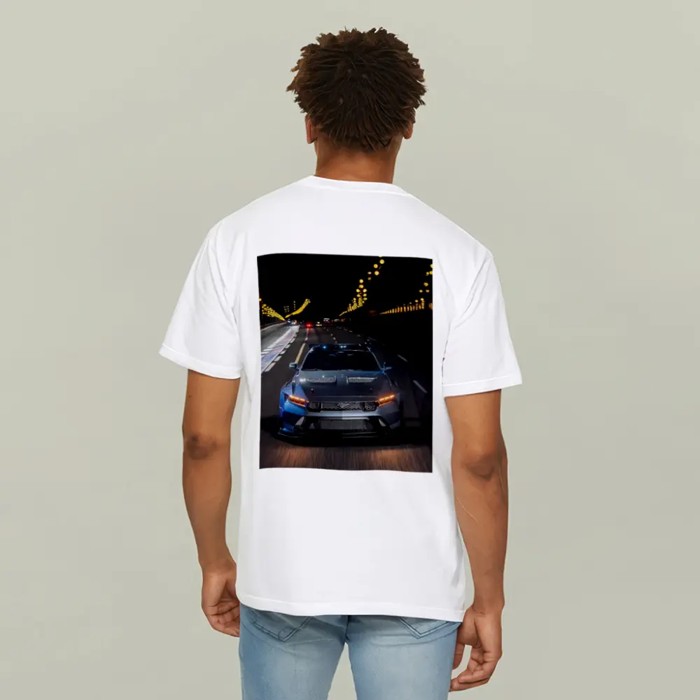 Ford Mustang Racing Night City Street – T-Shirts