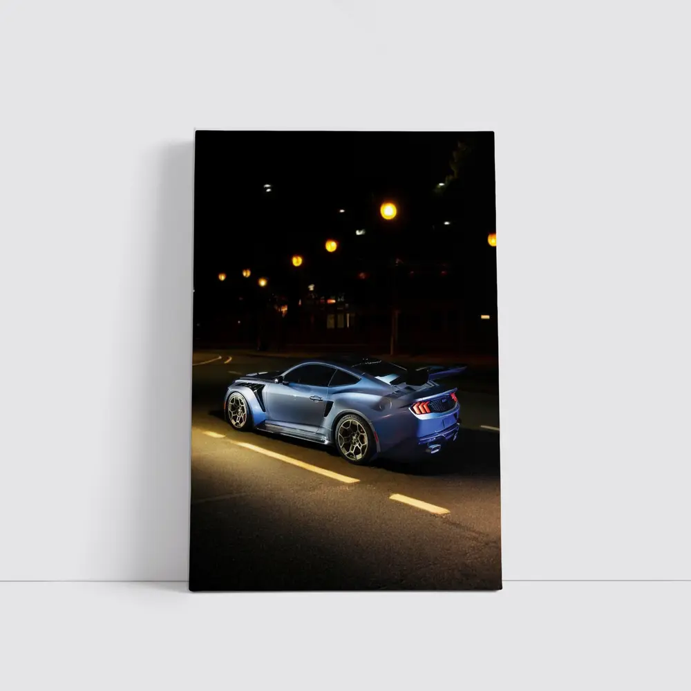 Ford Mustang GTD Blue Night Street – Wall Art