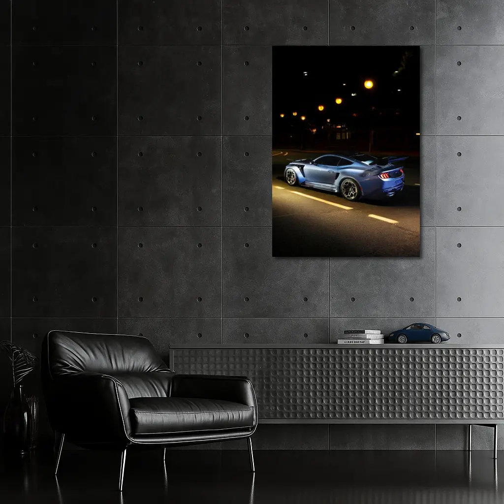 Ford Mustang GTD Blue Night Street – Wall Art