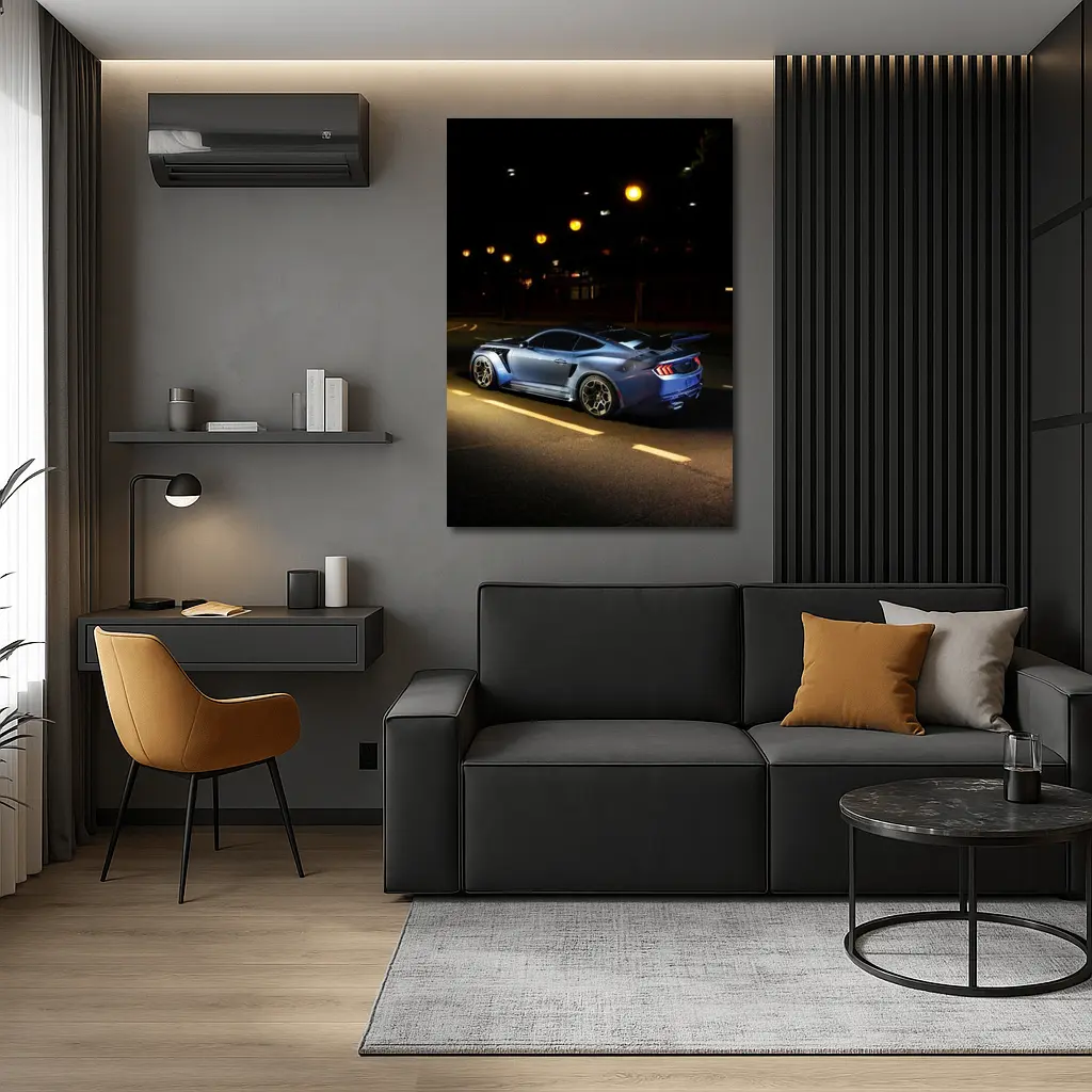 Ford Mustang GTD Blue Night Street – Wall Art