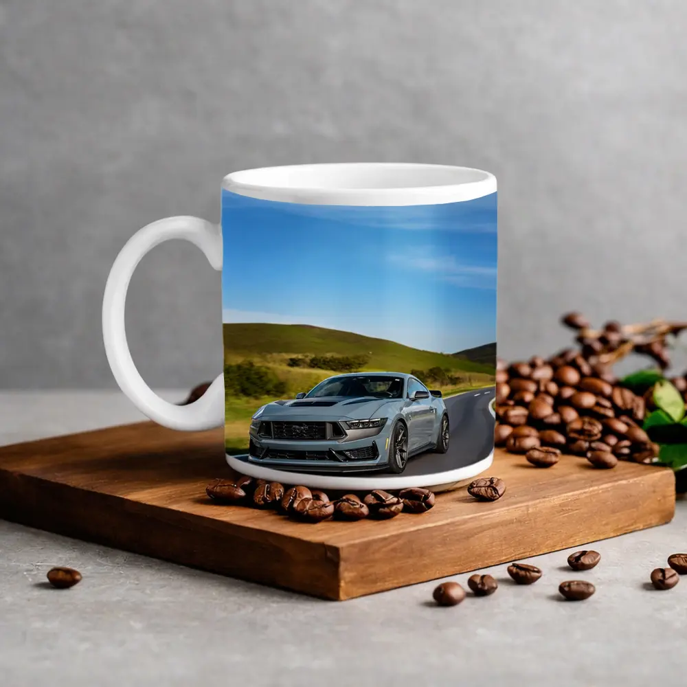 Ford Mustang Dark Horse Rolling Country Road – Mugs
