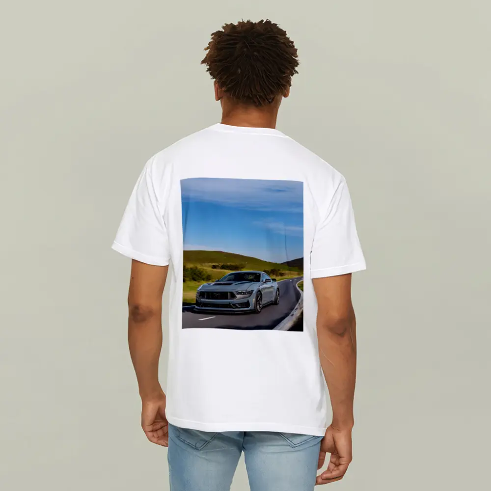 Ford Mustang Dark Horse Rolling Country Road – T-Shirts