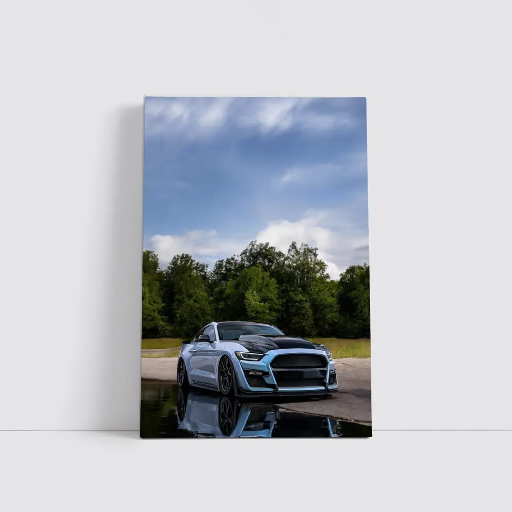 Ford Mustang GT500 Blue Sky Reflection – Wall Art