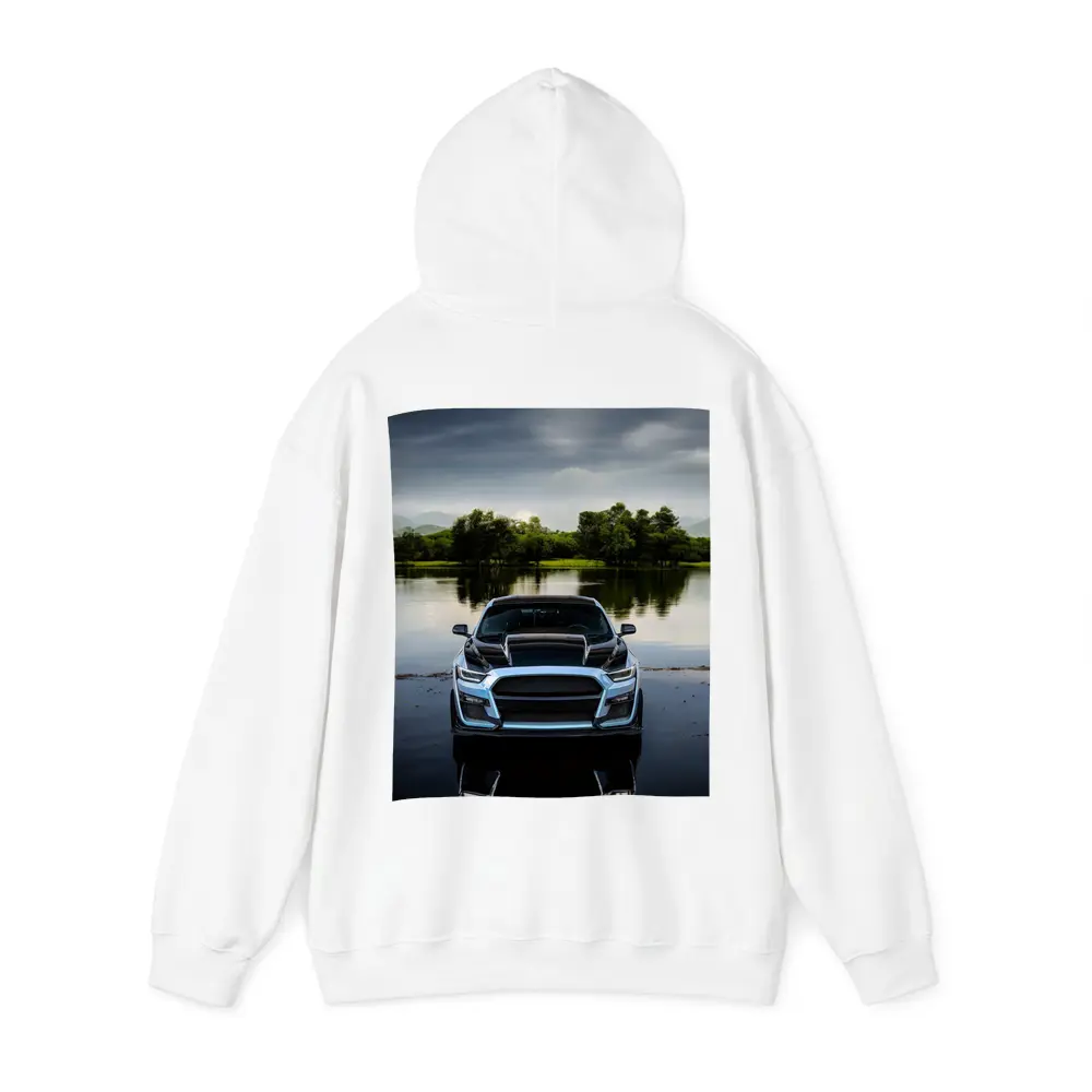 Ford Mustang Black Front Lake Reflection – Hoodies