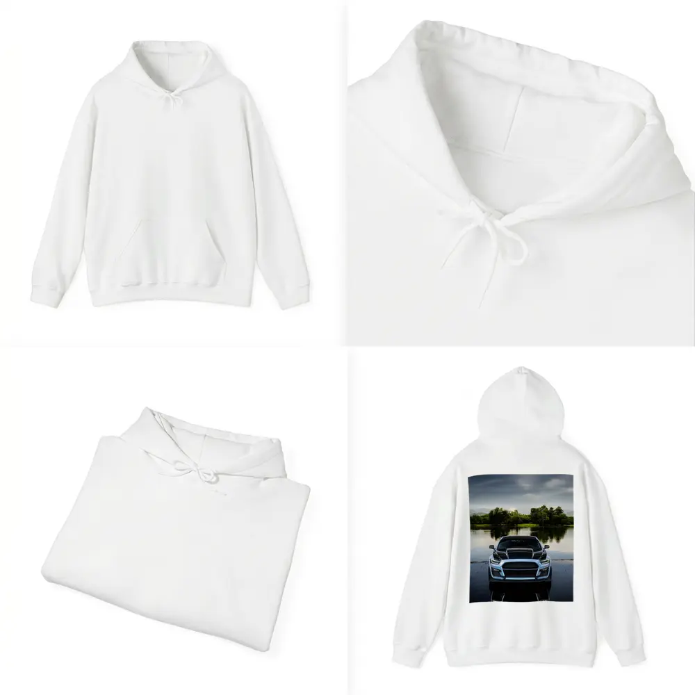 Ford Mustang Black Front Lake Reflection – Hoodies