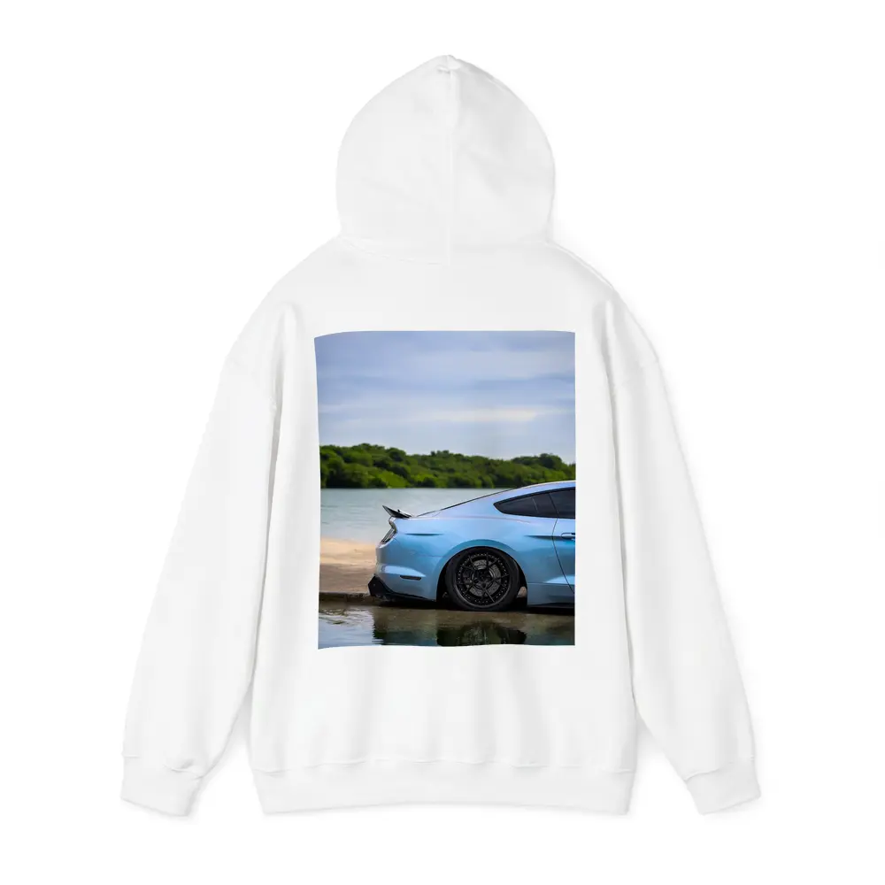 Ford Mustang Light Blue Waterfront Shore – Hoodies