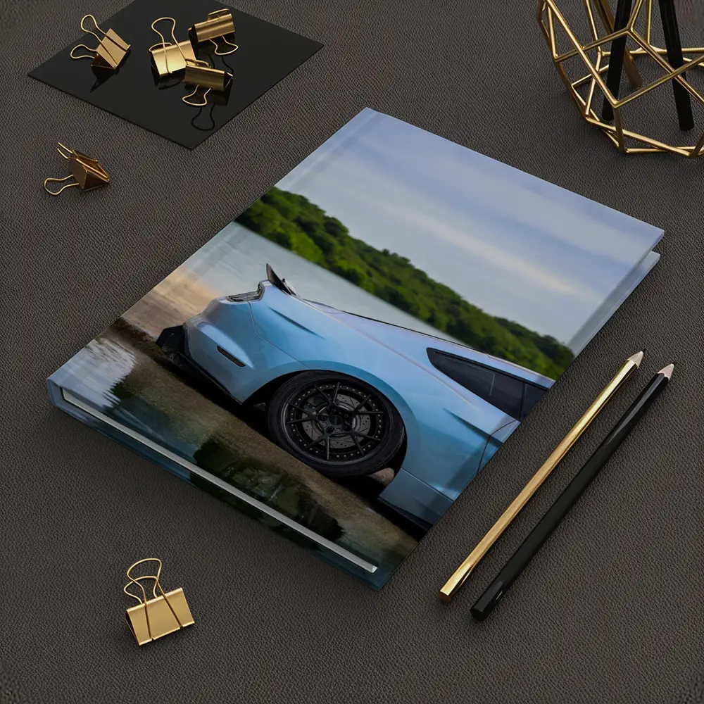 Ford Mustang Light Blue Waterfront Shore – Notebooks