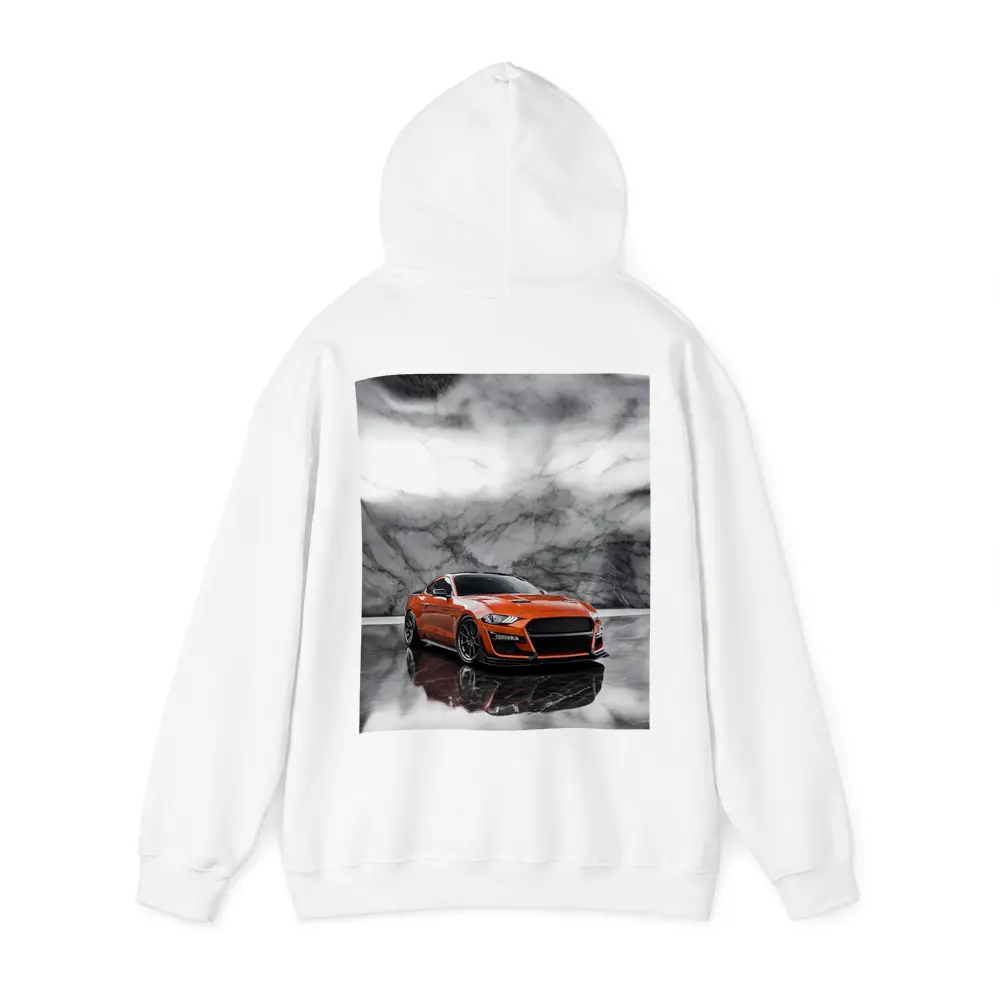 Ford Mustang Orange Marble Studio Background – Hoodies
