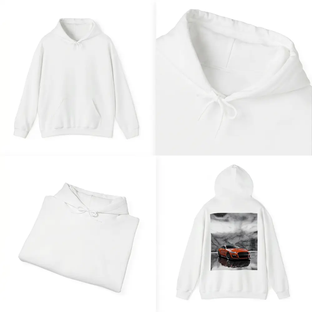 Ford Mustang Orange Marble Studio Background – Hoodies