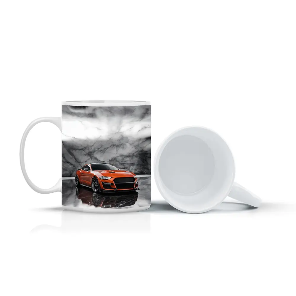 Ford Mustang Orange Marble Studio Background – Mugs