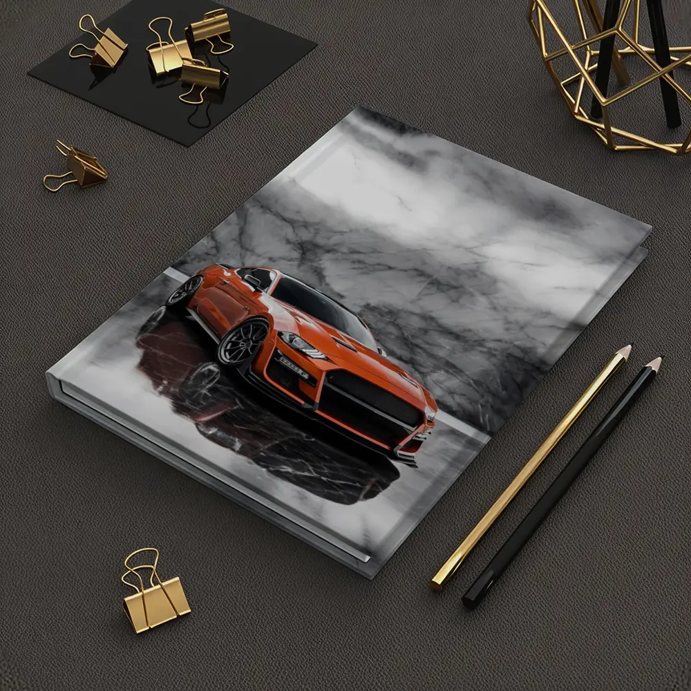 Ford Mustang Orange Marble Studio Background – Notebooks