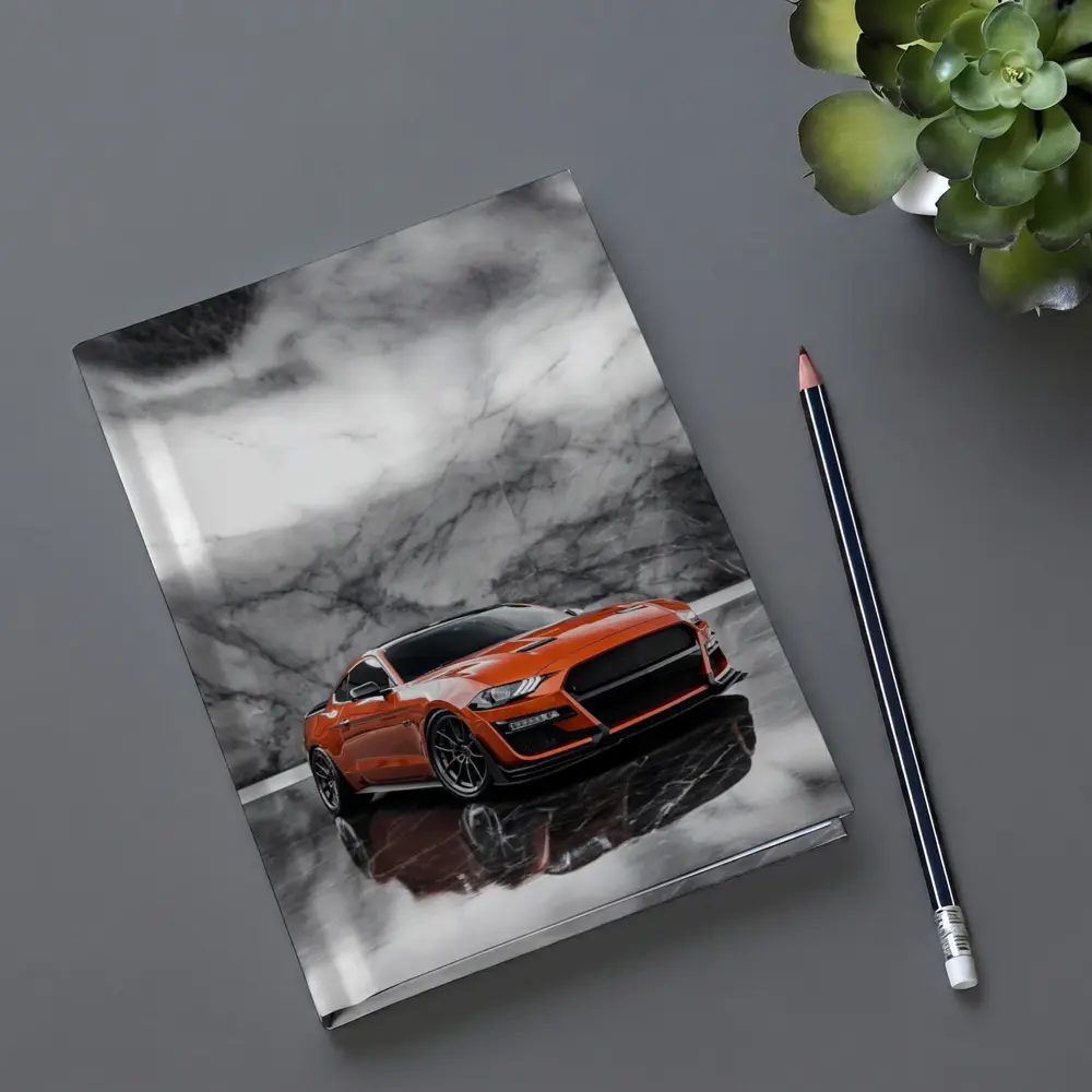 Ford Mustang Orange Marble Studio Background – Notebooks