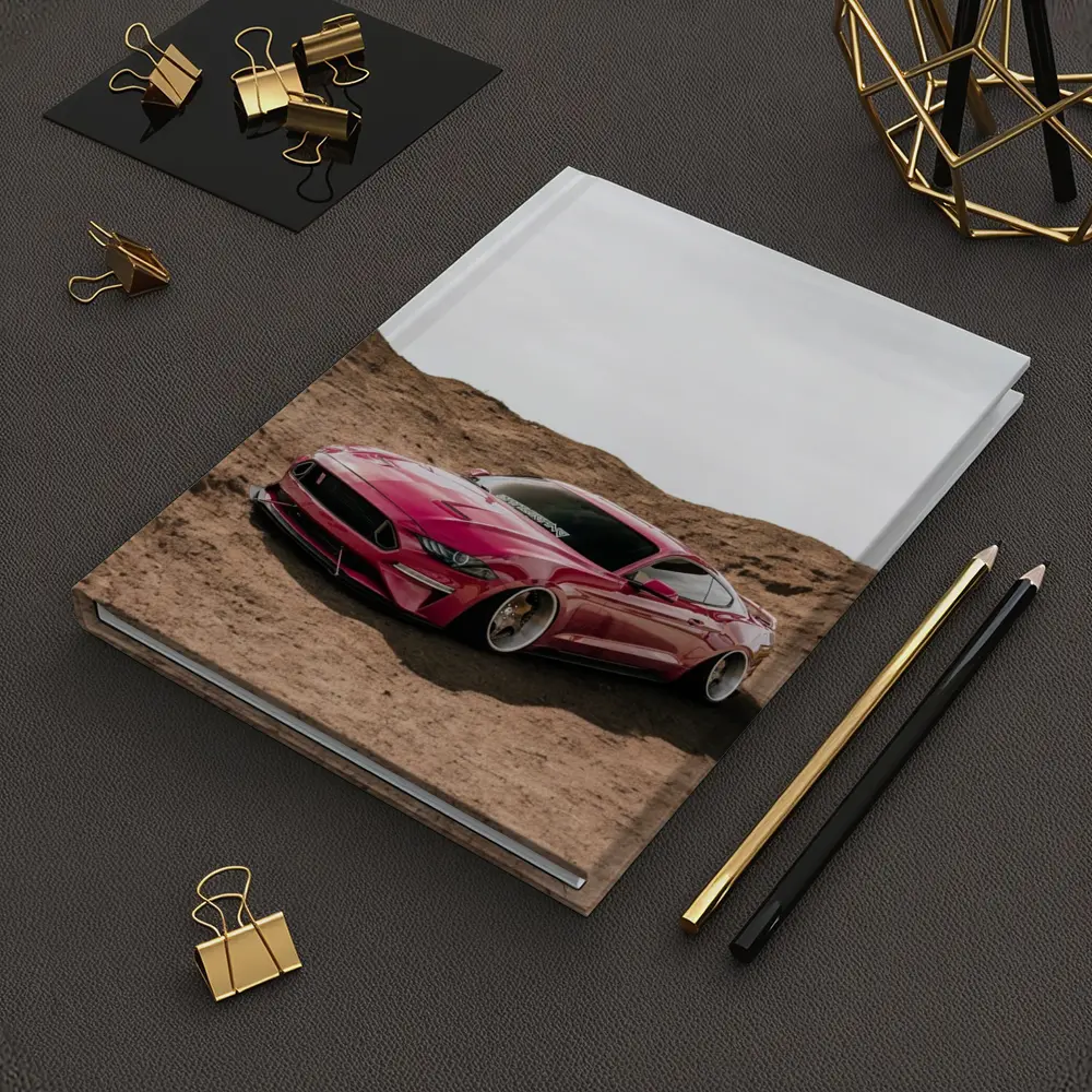 Ford Mustang Pink Desert Sandy Landscape – Notebooks