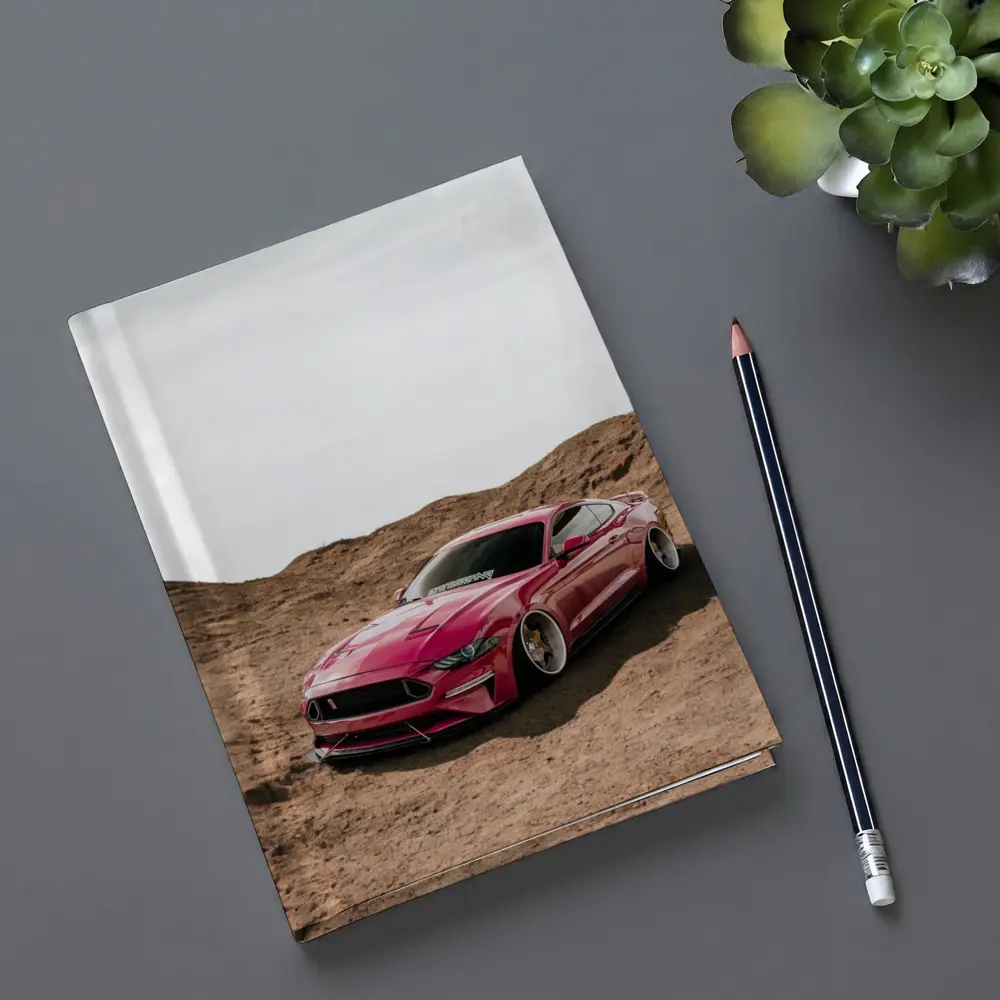 Ford Mustang Pink Desert Sandy Landscape – Notebooks