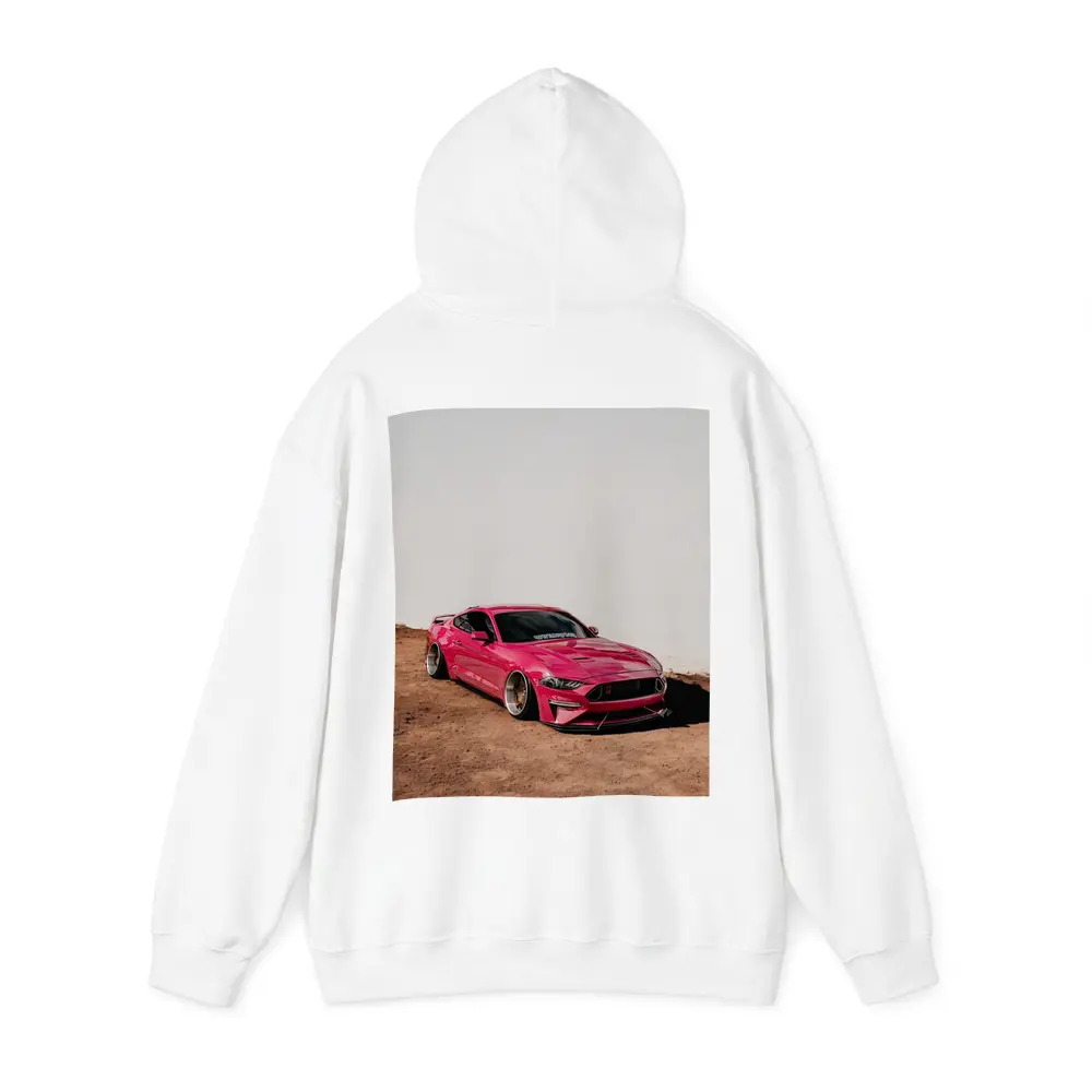 Pink Ford Mustang Slammed Wide Body Desert – Hoodies