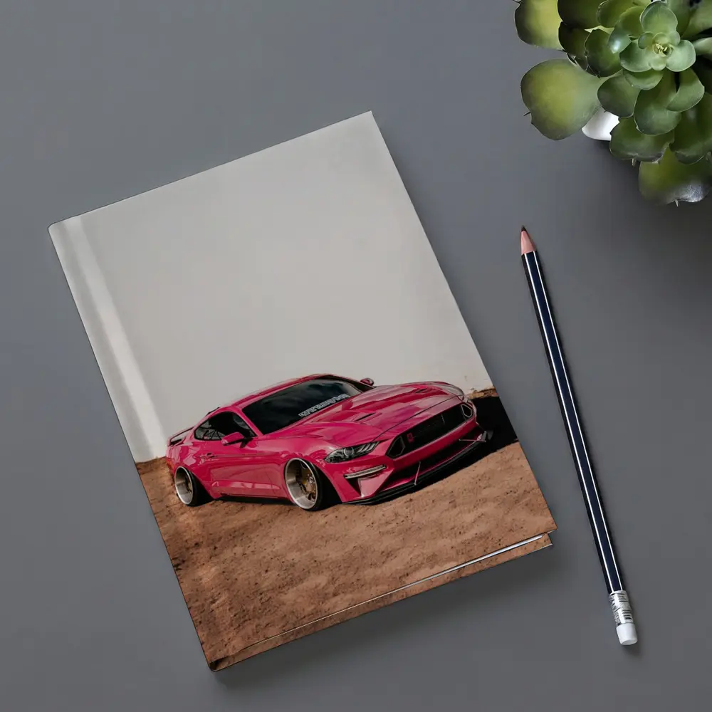 Pink Ford Mustang Slammed Wide Body Desert – Notebooks