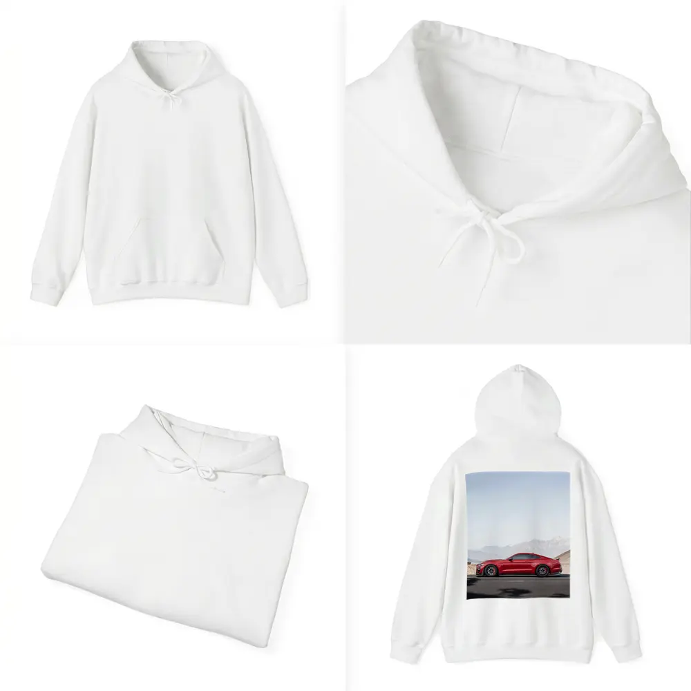 Ford Mustang Red Mountain Road Side Profile – Hoodies