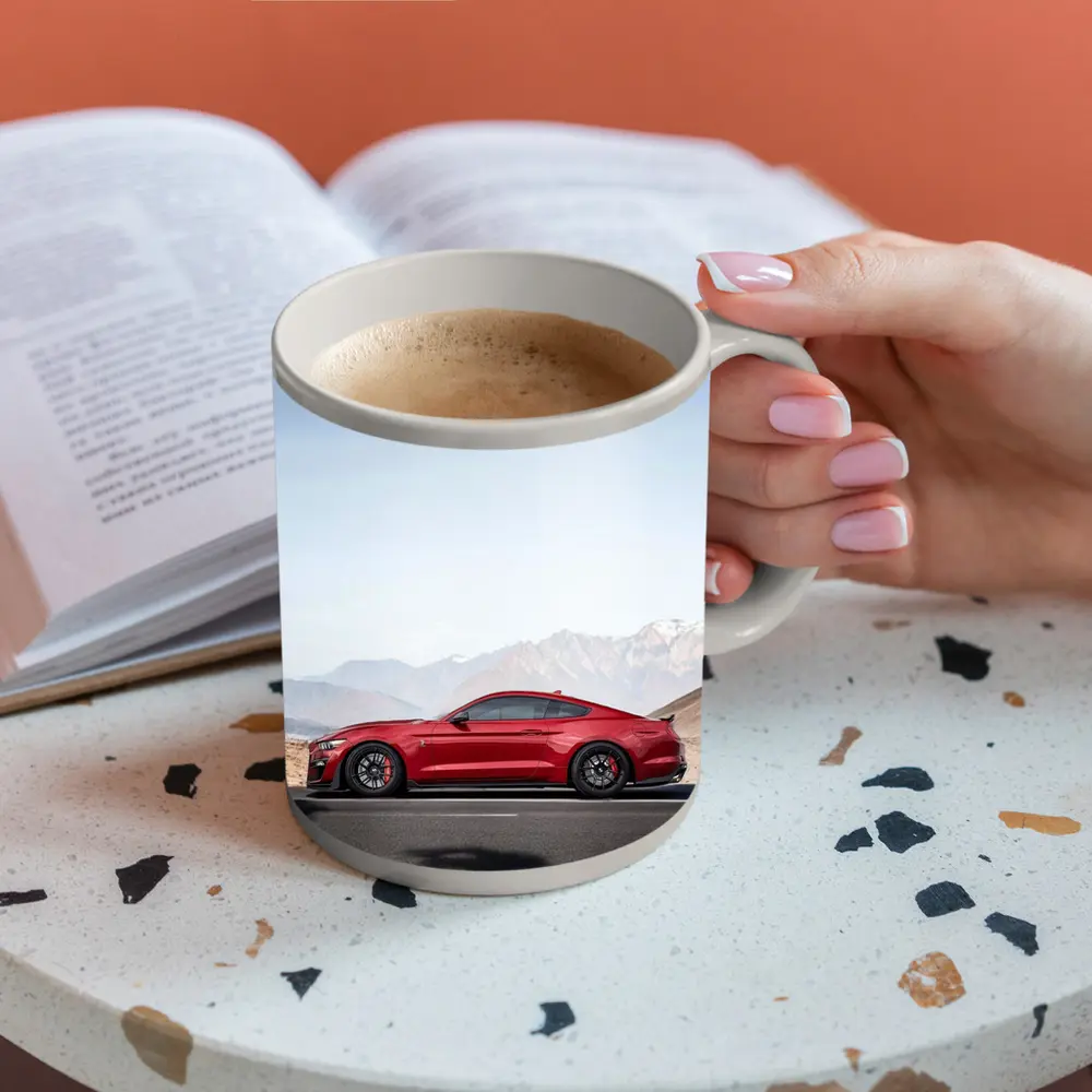 Ford Mustang Red Mountain Road Side Profile – Mugs