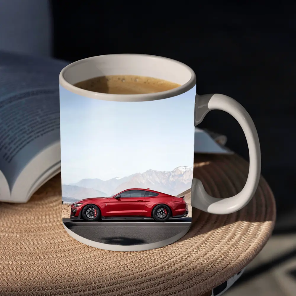 Ford Mustang Red Mountain Road Side Profile – Mugs