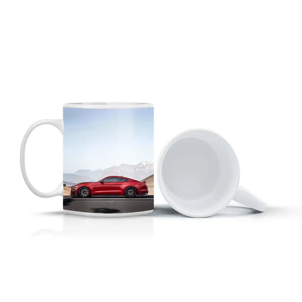 Ford Mustang Red Mountain Road Side Profile – Mugs