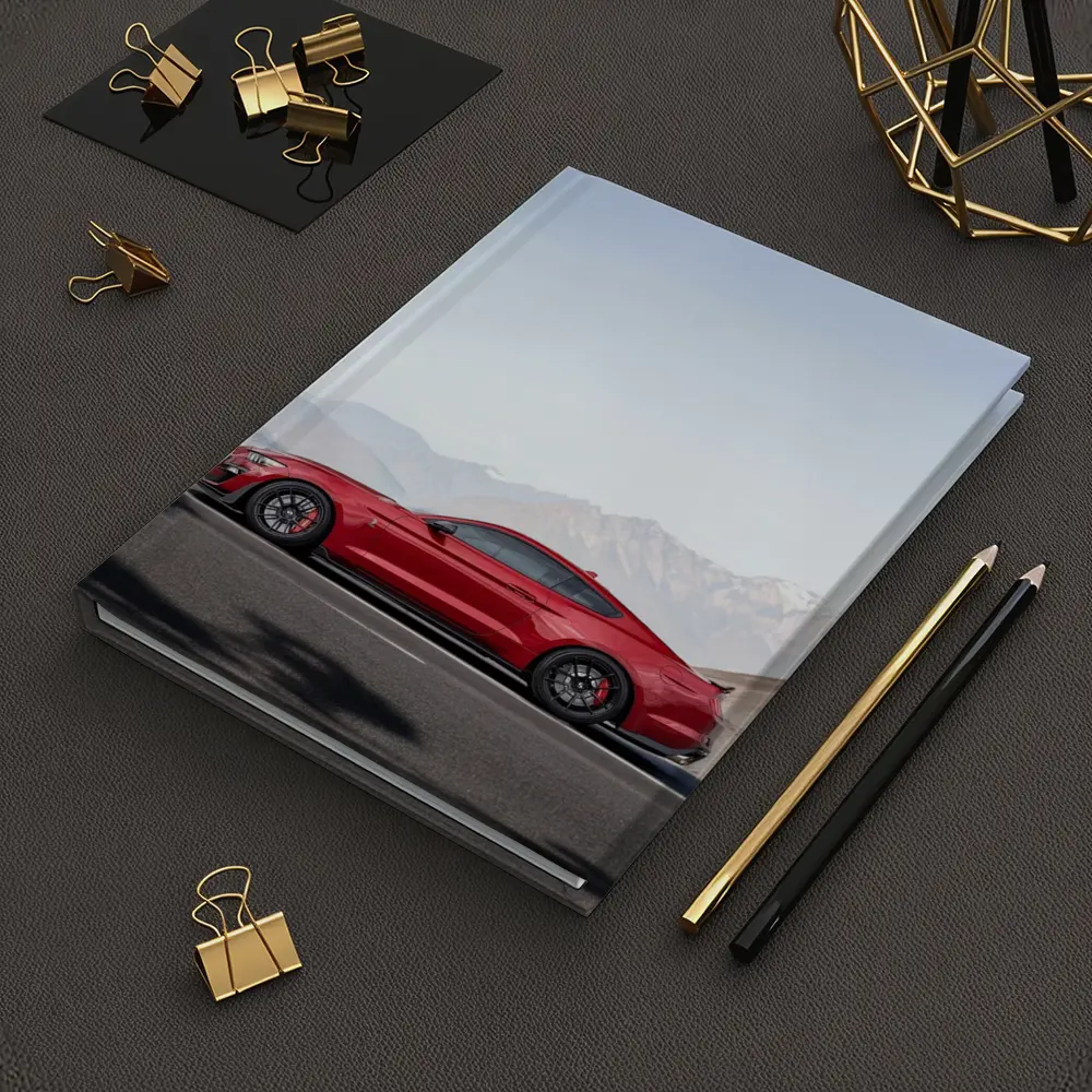Ford Mustang Red Mountain Road Side Profile – Notebooks
