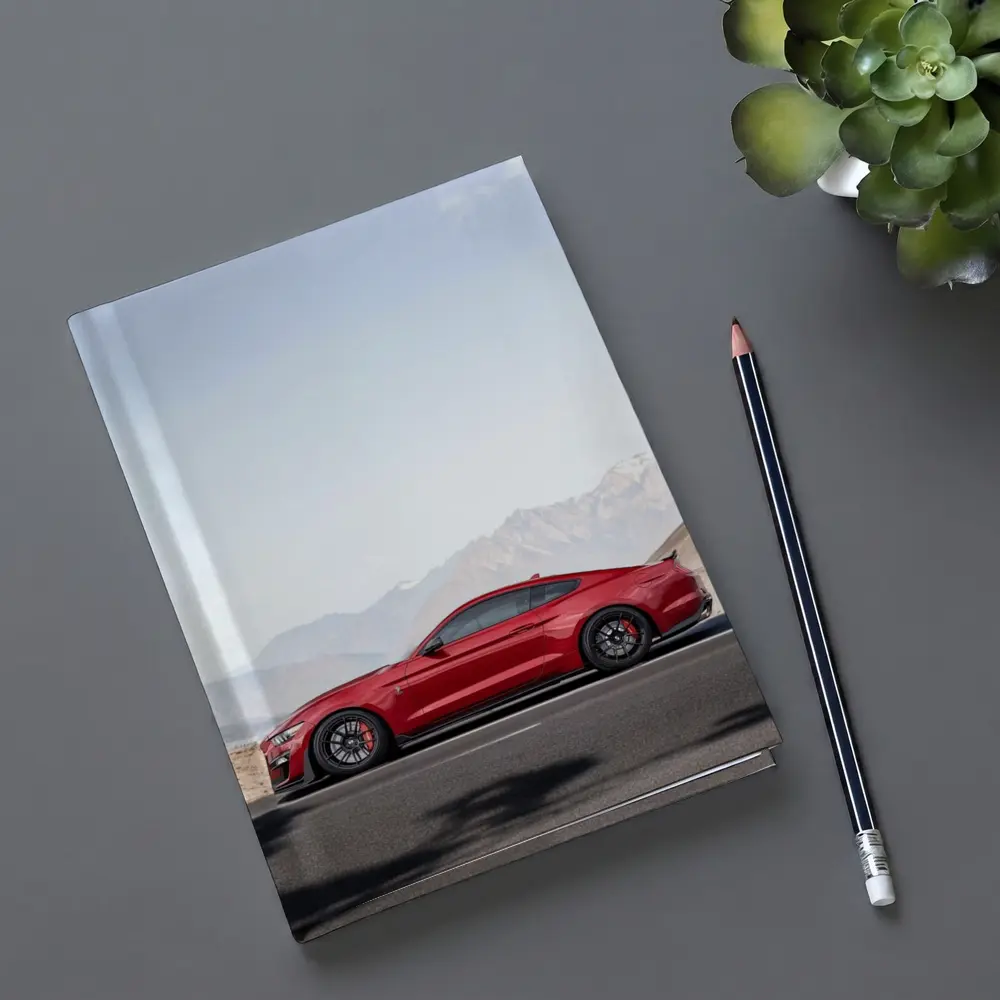 Ford Mustang Red Mountain Road Side Profile – Notebooks