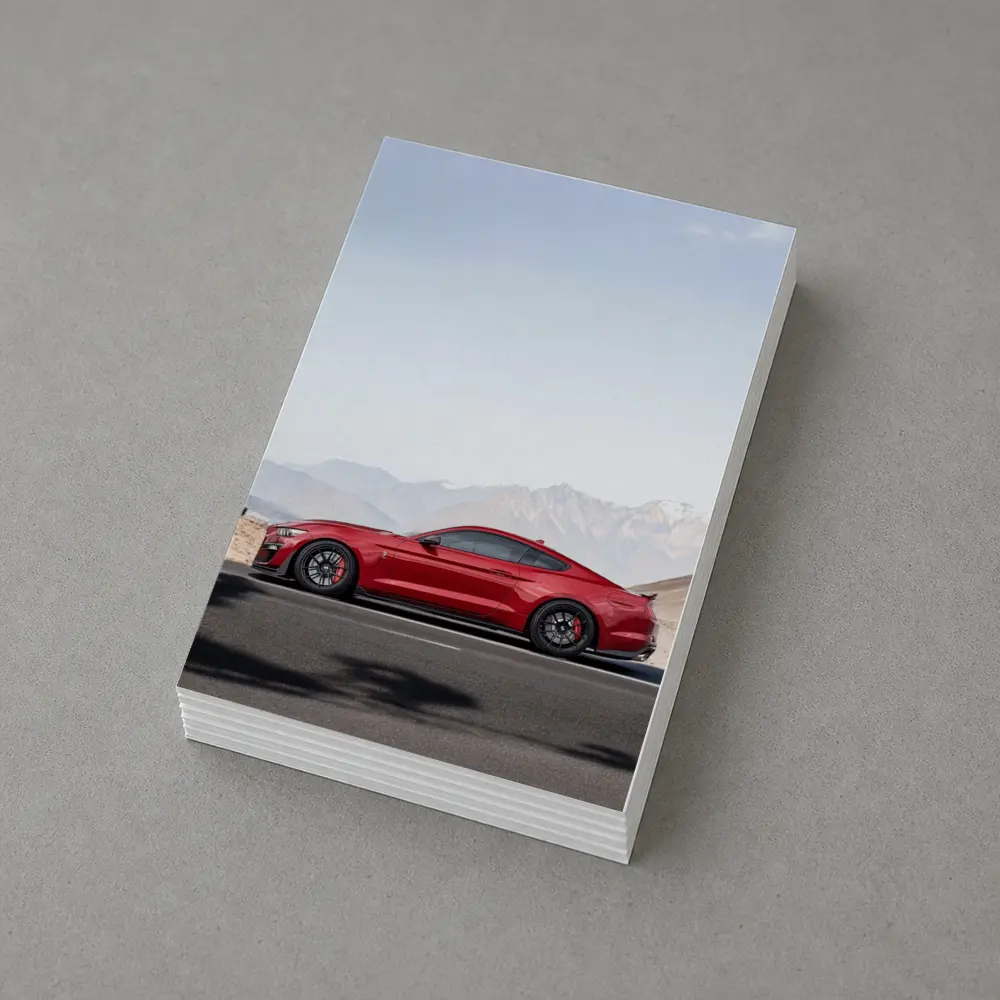 Ford Mustang Red Mountain Road Side Profile – Postcards