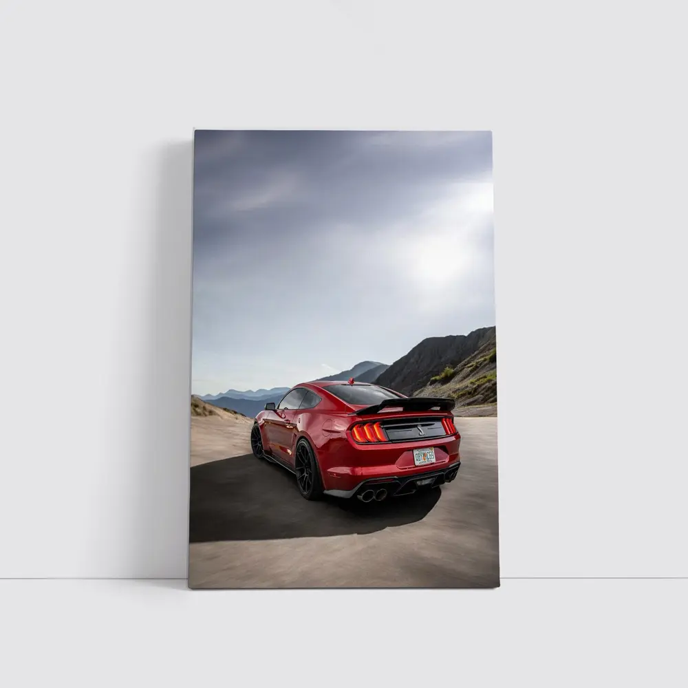 Ford Mustang Shelby Red Mountain Road – Wall Art