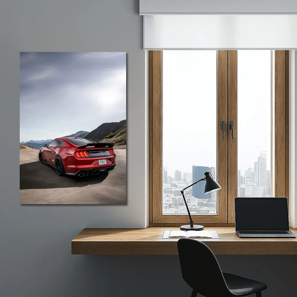 Ford Mustang Shelby Red Mountain Road – Wall Art