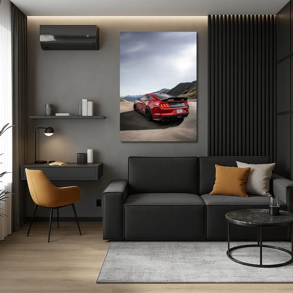 Ford Mustang Shelby Red Mountain Road – Wall Art